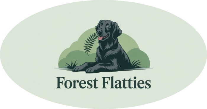 Forest flatties - sileäkarvaiset noutajat logo